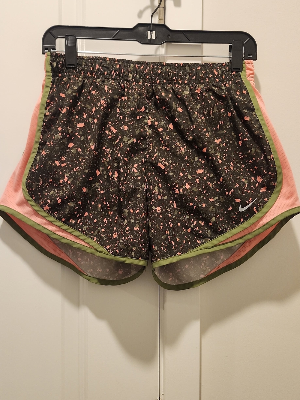 Nike Women’s Black with Pink & Green Trim Athletic Shorts